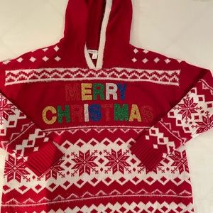 Hooded “ugly” Christmas sweater
